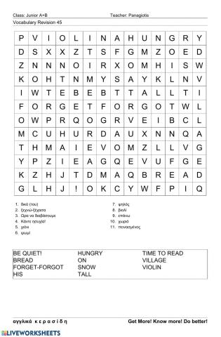 Junior Wordsearch45