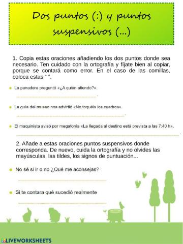 Puntos suspensivos y dos puntos