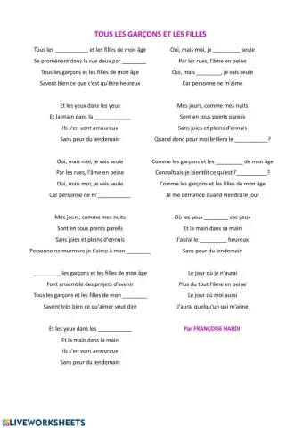 Tous les garçons et les filles