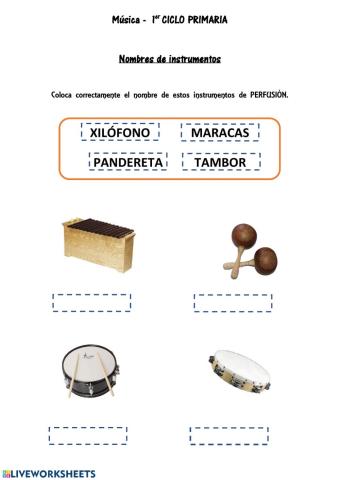 Instrumentos percusión