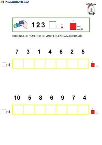 Ordenar números de menor a mayor