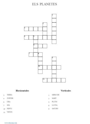 MOTS ENCREUATS PLANETES