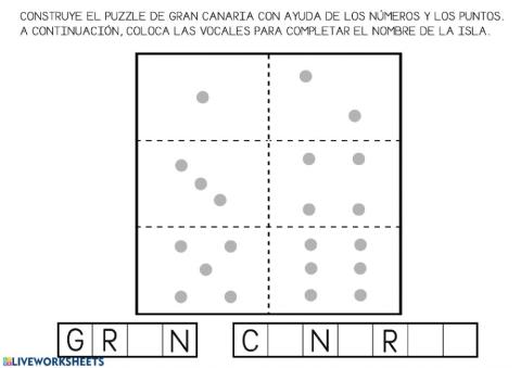 Puzzle isla de Gran Canaria 6 piezas