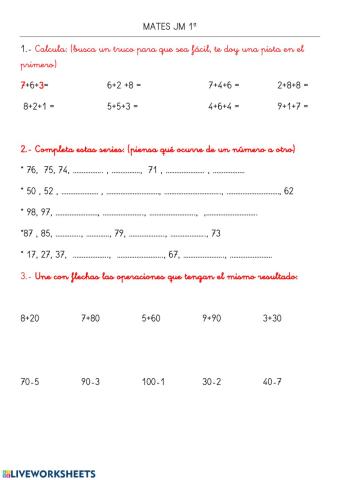 Matemáticas 1º ep