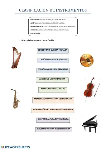 Clasificación de instrumentos