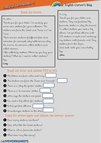Test reading level 6 unit 1