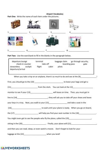 Airport Vocabulary