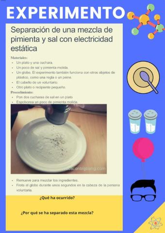 Experimento electricidad estática