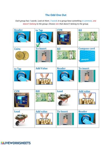 The odd one out game