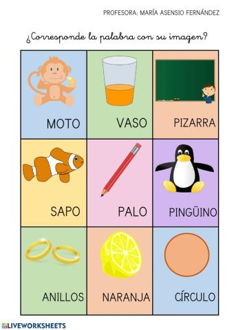 Correspondencia palabra-imagen