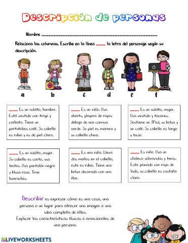 Descripción de peronas