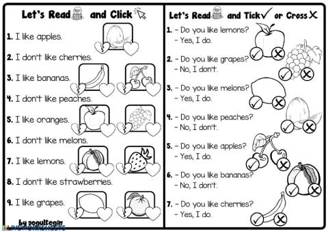 2.9. Fruits - Let's Read and Click