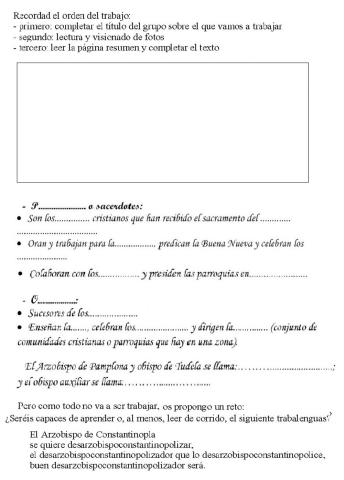 Miembros de la Iglesia (sacerdotes, obispos + presentación)