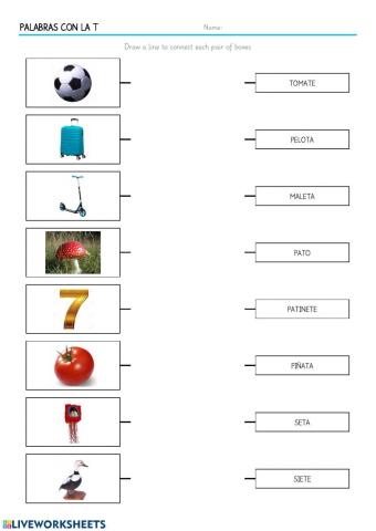 Palabras en mayúsculas con la T
