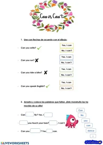 English can or can't