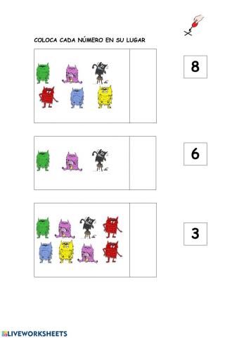 Contar monstruo de colores