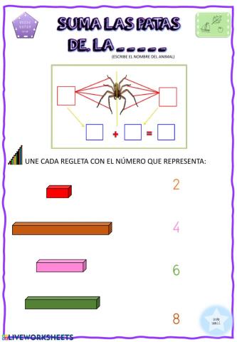 Suma las patas de la araña