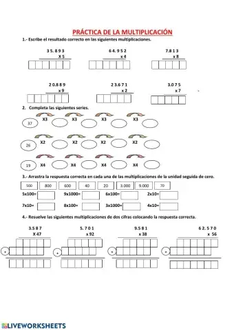 Practica de multiplicaciones