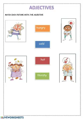 MATCH EXERCISE (ADJECTIVES)