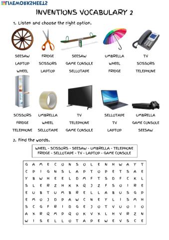 Inventions vocabulary 2