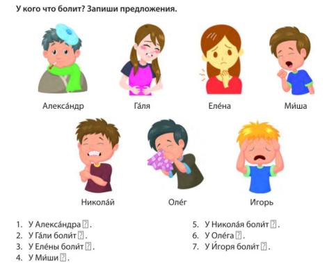 Что у кого болит?