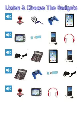 Listen and Choose the gadgets