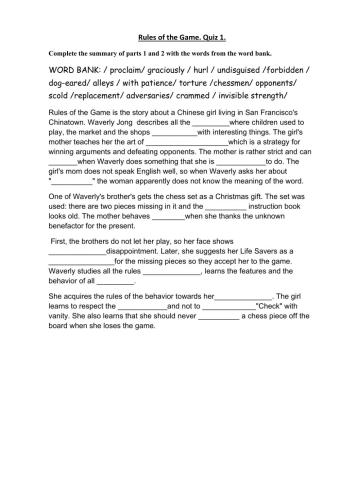 Rules of the Game summary