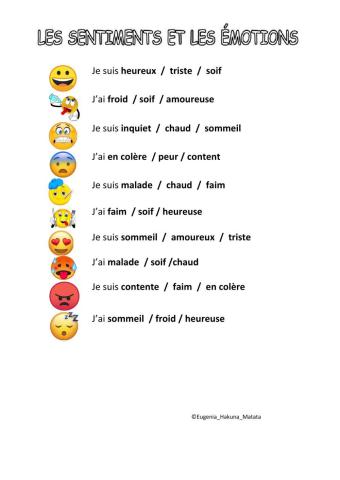 Sentiments et émotions