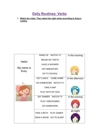 Daily Routine: Verbs