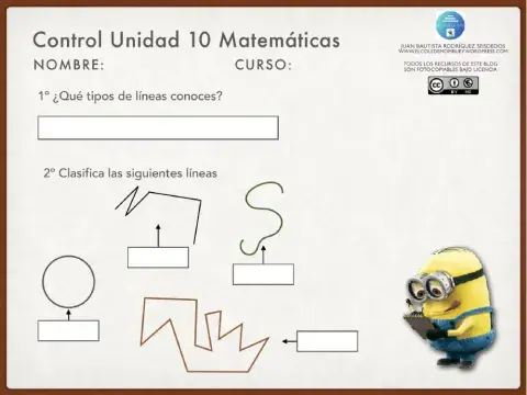 Control de Matemáticas U.10 3º