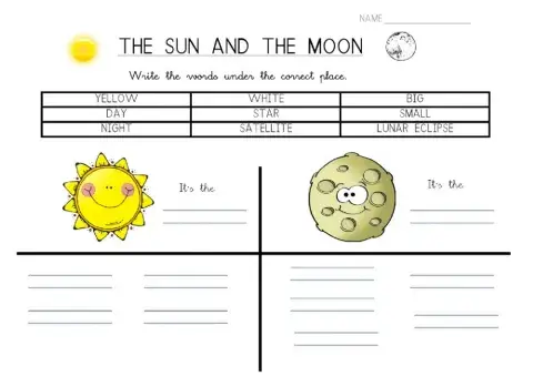The sun and the moon