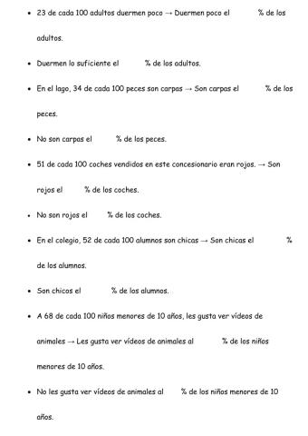 Escribir porcentajes