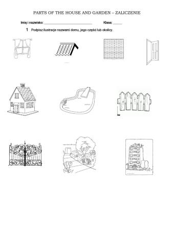 Parts of the house and garden