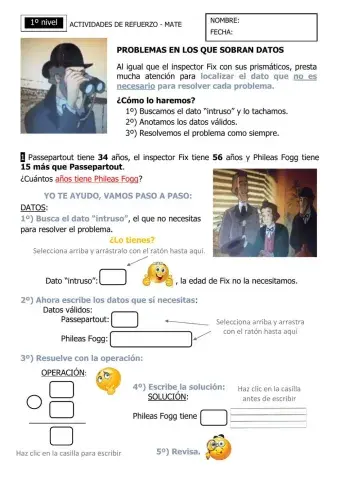 Problemas en los que sobra un dato