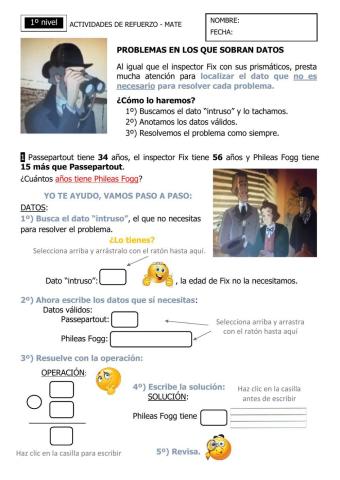 Problemas en los que sobra un dato