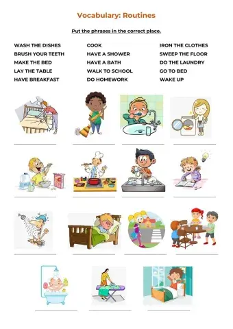 Vocabulary: Routines