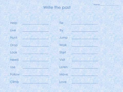 Past verbs complete 1