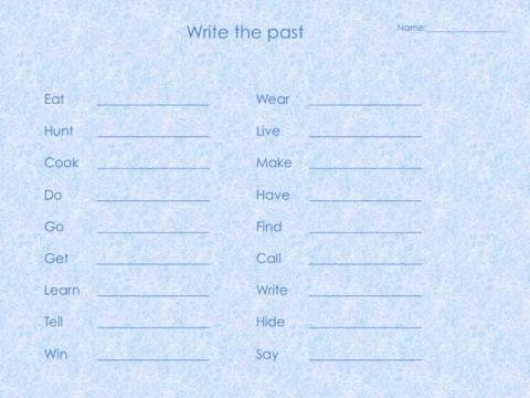 Past verbs complete 2