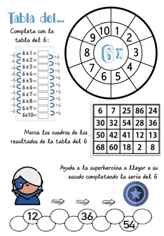 Tabla del 6