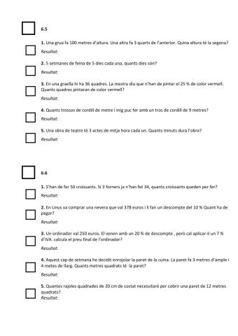 Problemes Càlcul Mental 2 6è