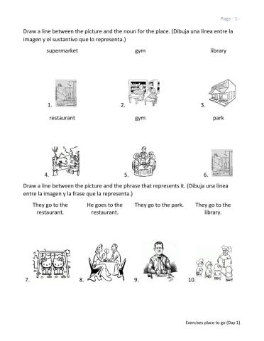 Places to Go (day 1)