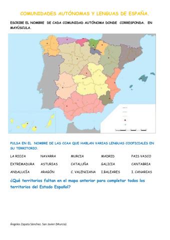 Ccaa y lenguas de españa