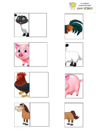 Animales de la granja: puzzle