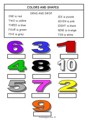 Colour and Numbers in English