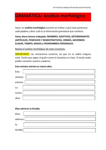 Análisis morfológico