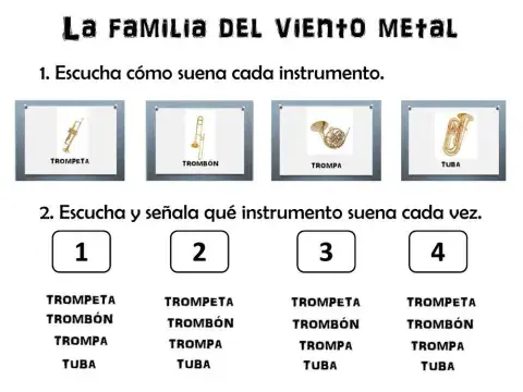 Discriminación instrumentos viento metal