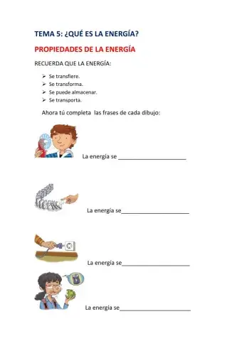 Propiedades de la energía