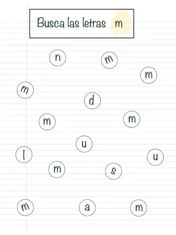 Encuentra la letra m