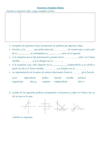 Funciones y gráficas I