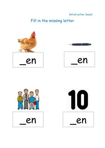 Fill in the missing Initial Letter - en family